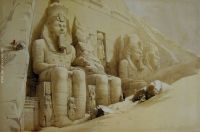 Colossal figures in front of the Great Temple of Aboo Simbel