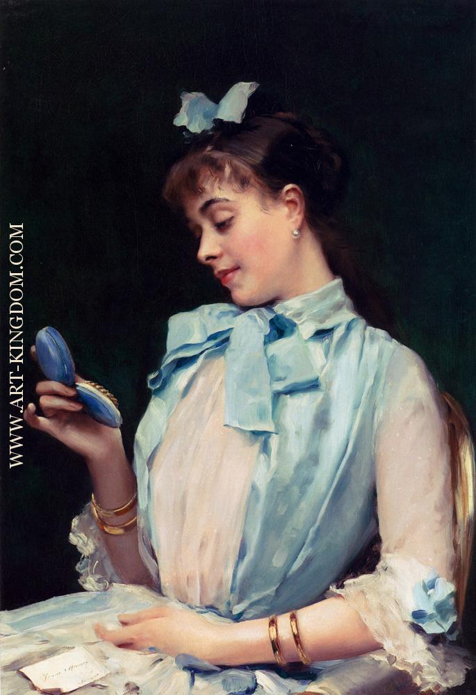 Portrait Of Aline Mason In Blue