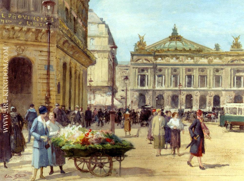 The Flower Seller Place De L Opera Paris