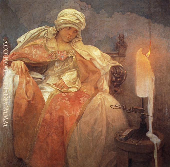 Woman With A Burning Candle