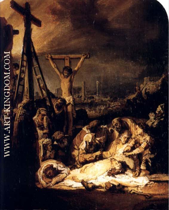 Rembrandt La Deploration Du Christ londres 1635