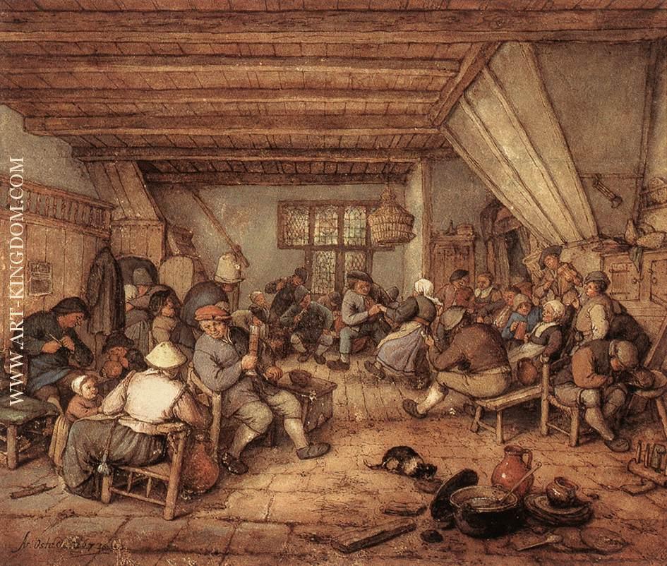 Feasting Peasants In A Tavern