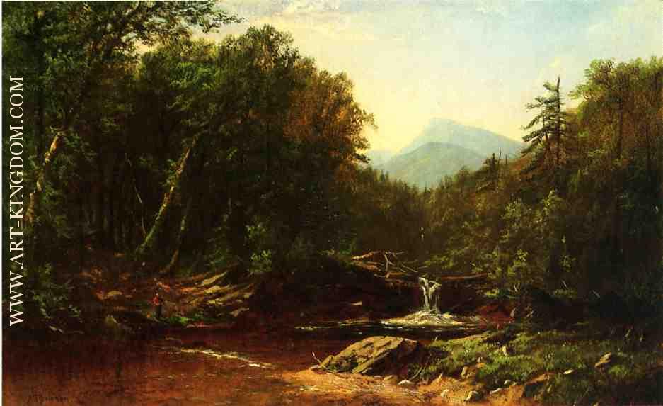 Fisherman by a Mountain Stream