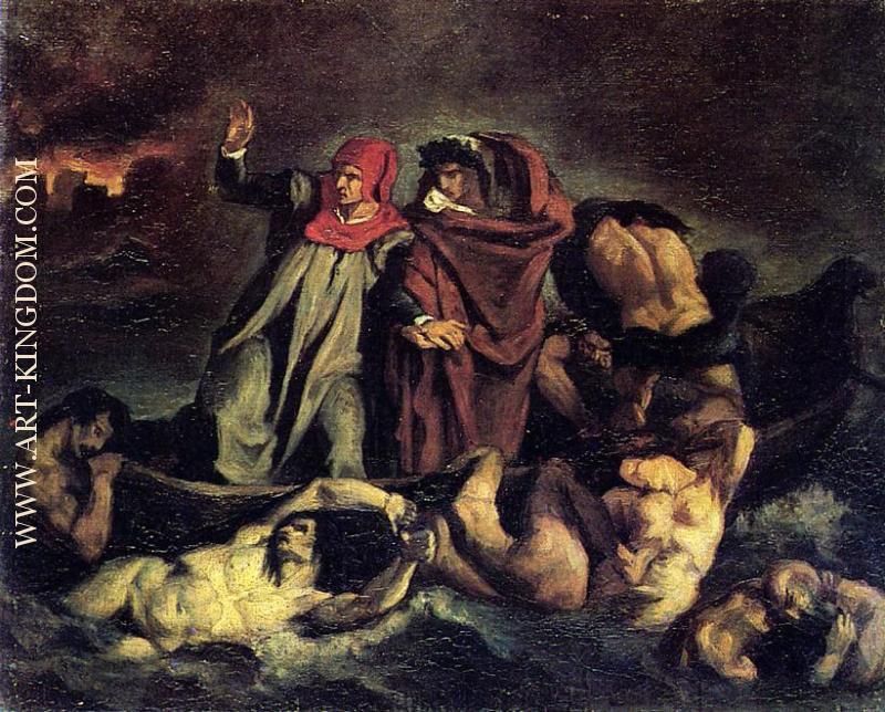 The Barque of Dante after Delacroix 