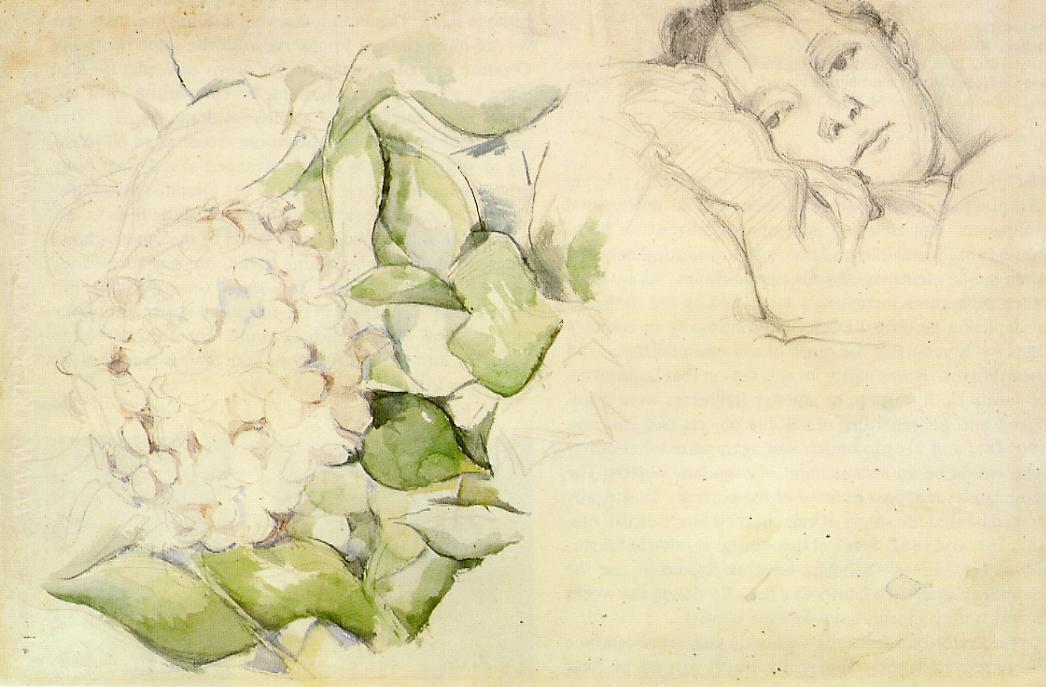 Madame Cezanne Hortense Fiquet with Hortensias