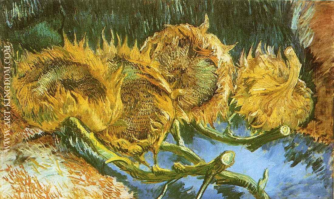 Four Cut Sunflowers