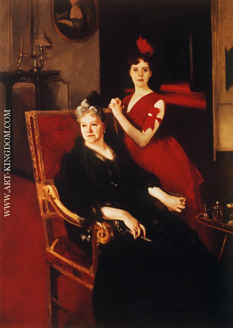 Mrs Edward Burckhardt and her Daughter Louise