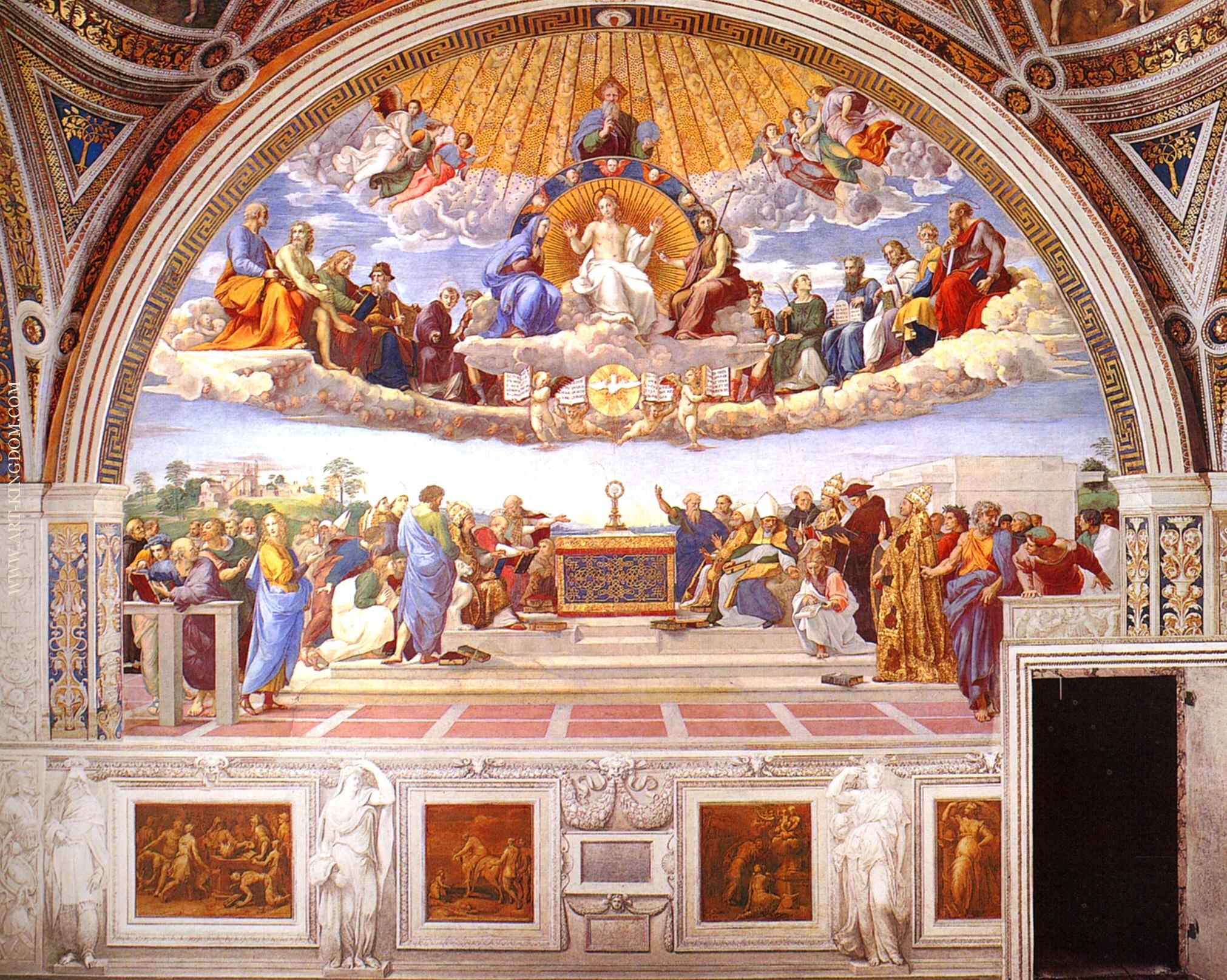 Disputation of the Holy Sacrament La Disputa detail 1a