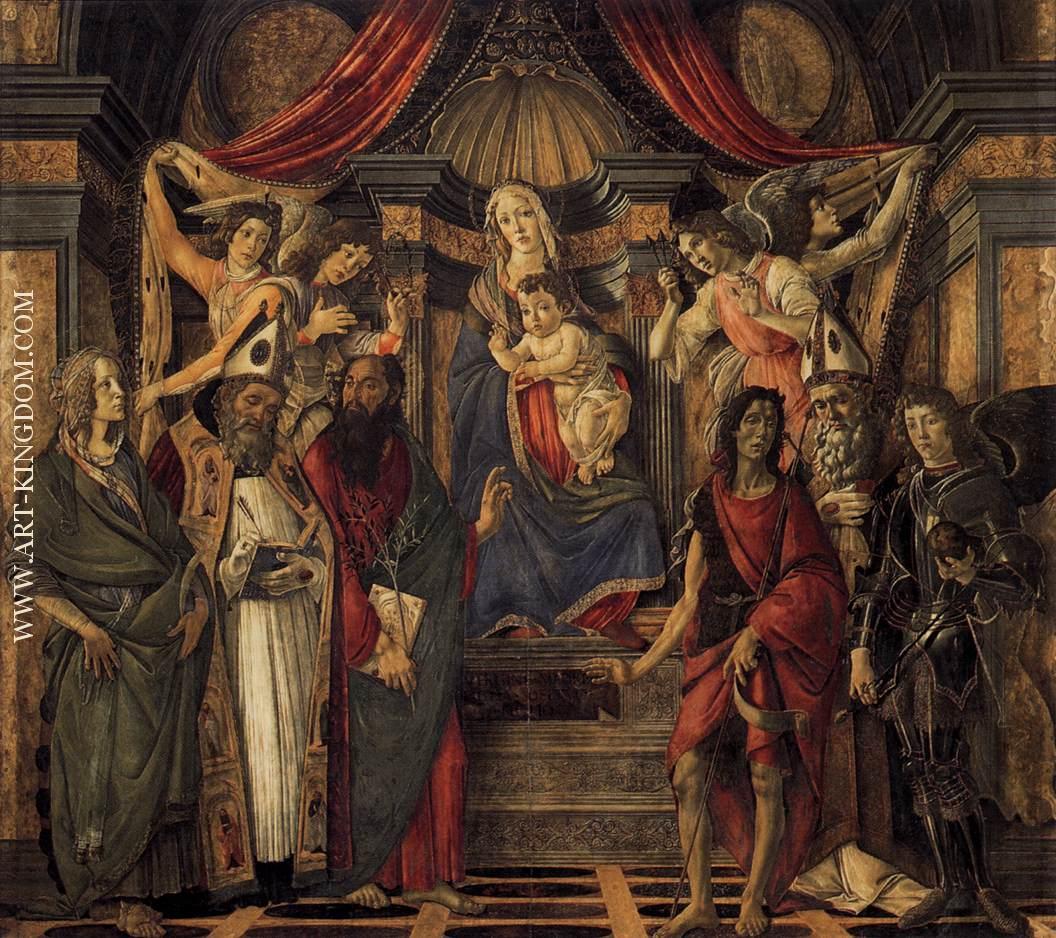 The Virgin and Child with Four Angels and Six Saints Pala di San Barnaba 