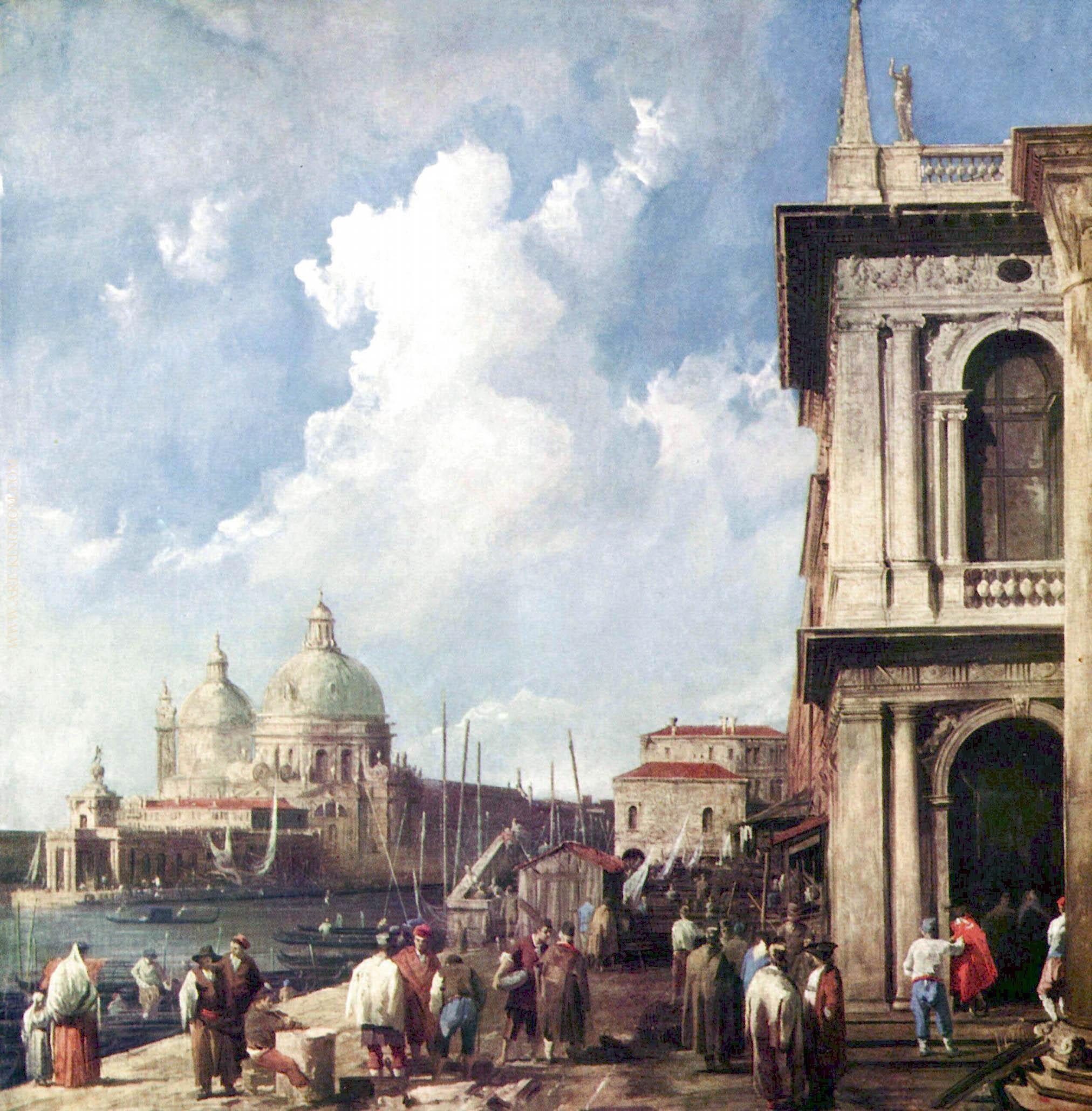 Venice The Piazzetta Looking South west towards S Maria della Salute 2