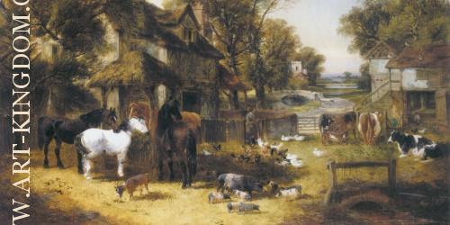 An English Farmyard Idyll 1860