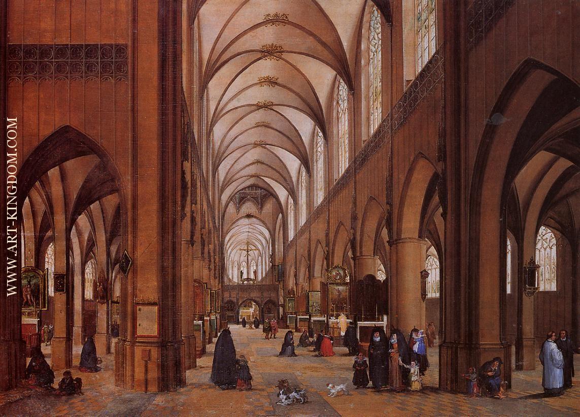 The Interior of the Cathedral of Antwerp