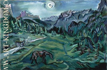 Kokoschka Oskar Tre Croci Dolomitenlandschaft 1913