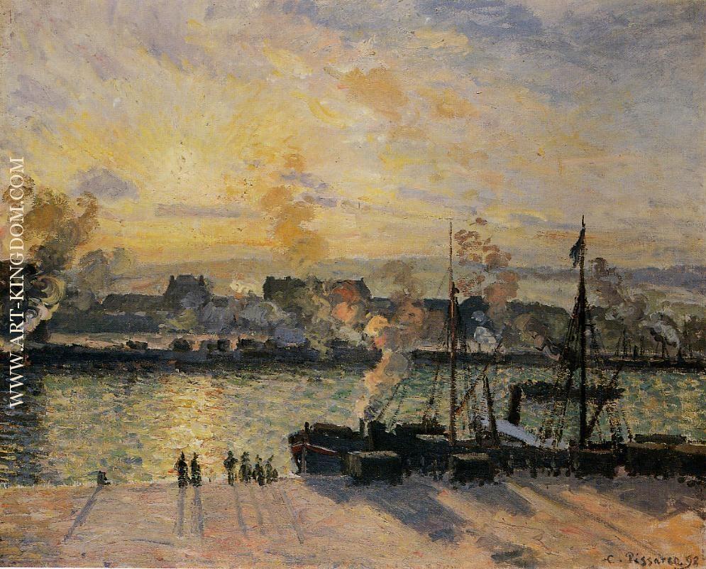 Sunset, the Port of Rouen