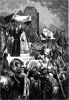 Pope Urban II preaches preaches the First Crusade at the Council of Clermont 1095 