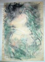 Nude with a green drape