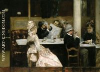 Cafe Scene in Paris 1877