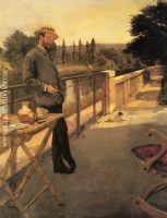 An Elegant Man on a Terrace