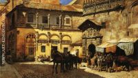 Market Square in Front of the Sacristy and Doorway of the Cathedral Granada