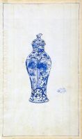 Blue and White Covered Urn