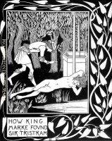 How King Mark found Sir Tristram sleeping for Le Morte Darthur