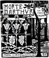 Projected design for covers of the parts of Le Morte Darthur