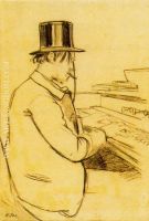 Erilk Satie tocando el armonio