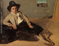 Italian Youth Sitting in Corot s Room