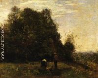 Two Figures Working in the Fields