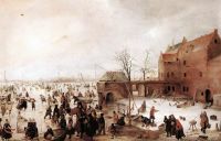 A Scene on the Ice near a Town