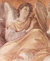 Frescoes in the Palazzo Quirinale Cappella dell Annunciata vault fresco scene the Queen of Heaven and angels
