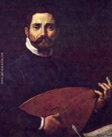 Portrait of Giovanni Gabrielle with the lute