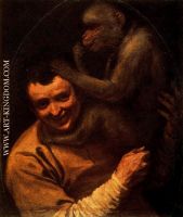 A Man with a Monkey