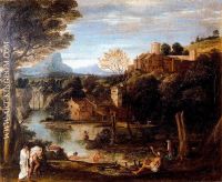 Landscape with bathers