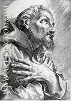 St Francis in Prayer from the book Scuola Perfecta