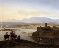 Italianate Landscape with Travellers on Horseback