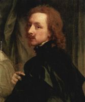 Portrait of sir Endimion Porter and self portrait Anthonis van Dyck detail selfportrait