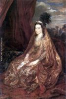 Portrait of the Elisabeth or Theresia Shirley in oriental clothes