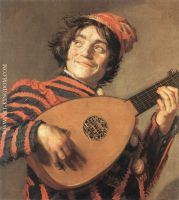 Buffoon Playing a Lute