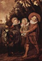 Three Children with a Goat Cart