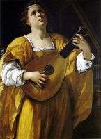 St Cecilia playing the lute