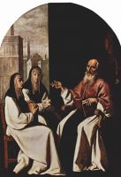 St Jerome with the Holy Roman Paula and her daughter