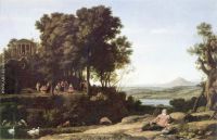 Landscape with Apollo the Muses and a river god