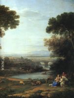 Landscape with the Rest on the Flight into Egypt detail 