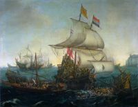 Vroom Dutch Ships Ramming Spanish Galleys off the Flemish Coast in October 1602