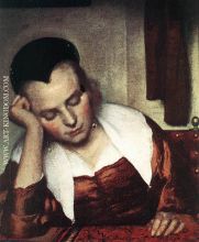 A Woman Asleep at Table detail 3 