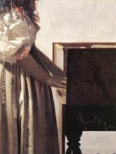 Lady Standing at a Virginal detail 2 