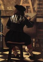 Johannes Vermeer The Art of Painting detail 3 