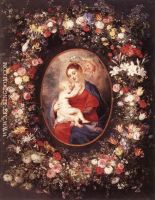 The Virgin and Child in a Garland of Flower