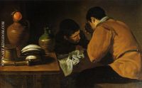 Two Young Men at a Table